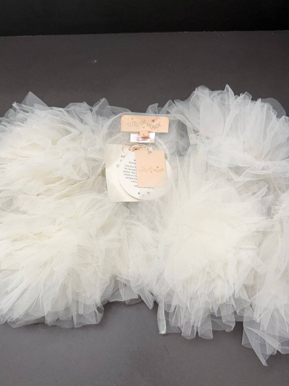 Tutu Du Monde White Shrug, Tulle, Large